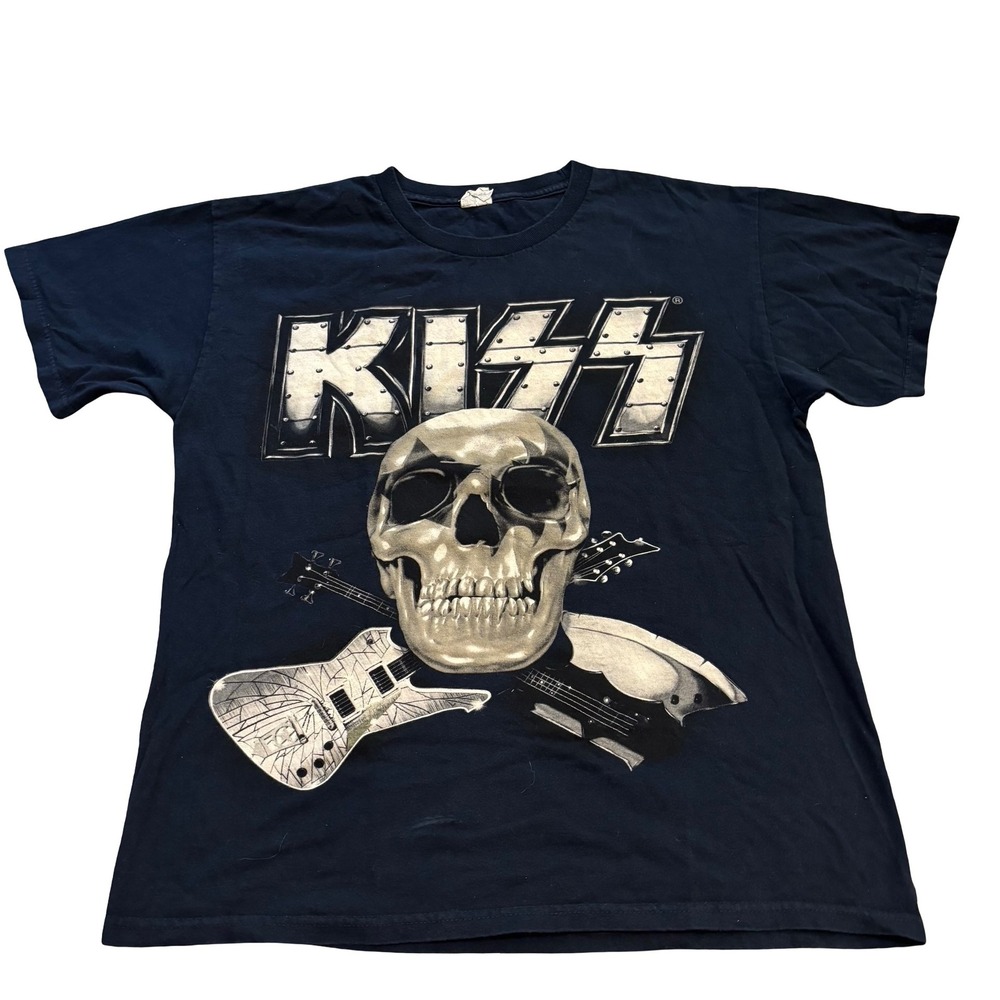 KISS The Tour 2012 Concert Graphic T-Shirt‎ Mens Large Black Skull Band Tee